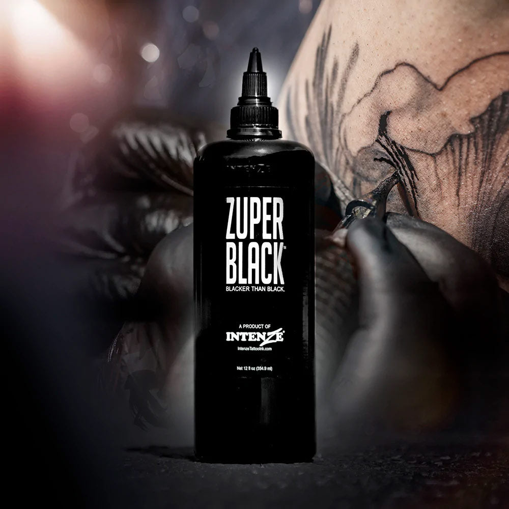 Intenze Professional Tattoo Ink Zuper Black 12 oz